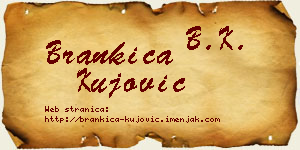Brankica Kujović vizit kartica
